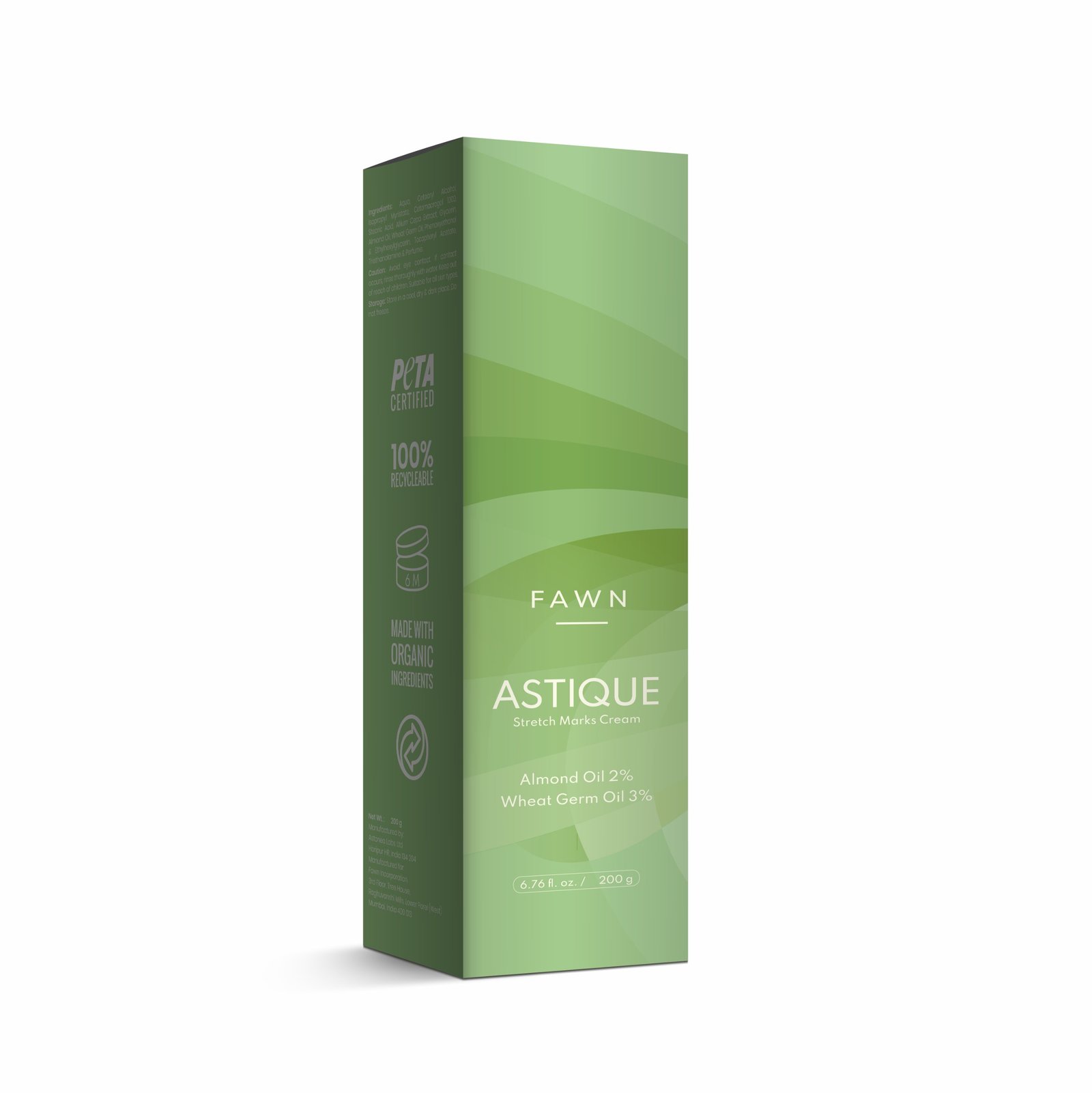 Stretch Marks Cream with Almond & Wheat Germ Oil - ASTIQUE