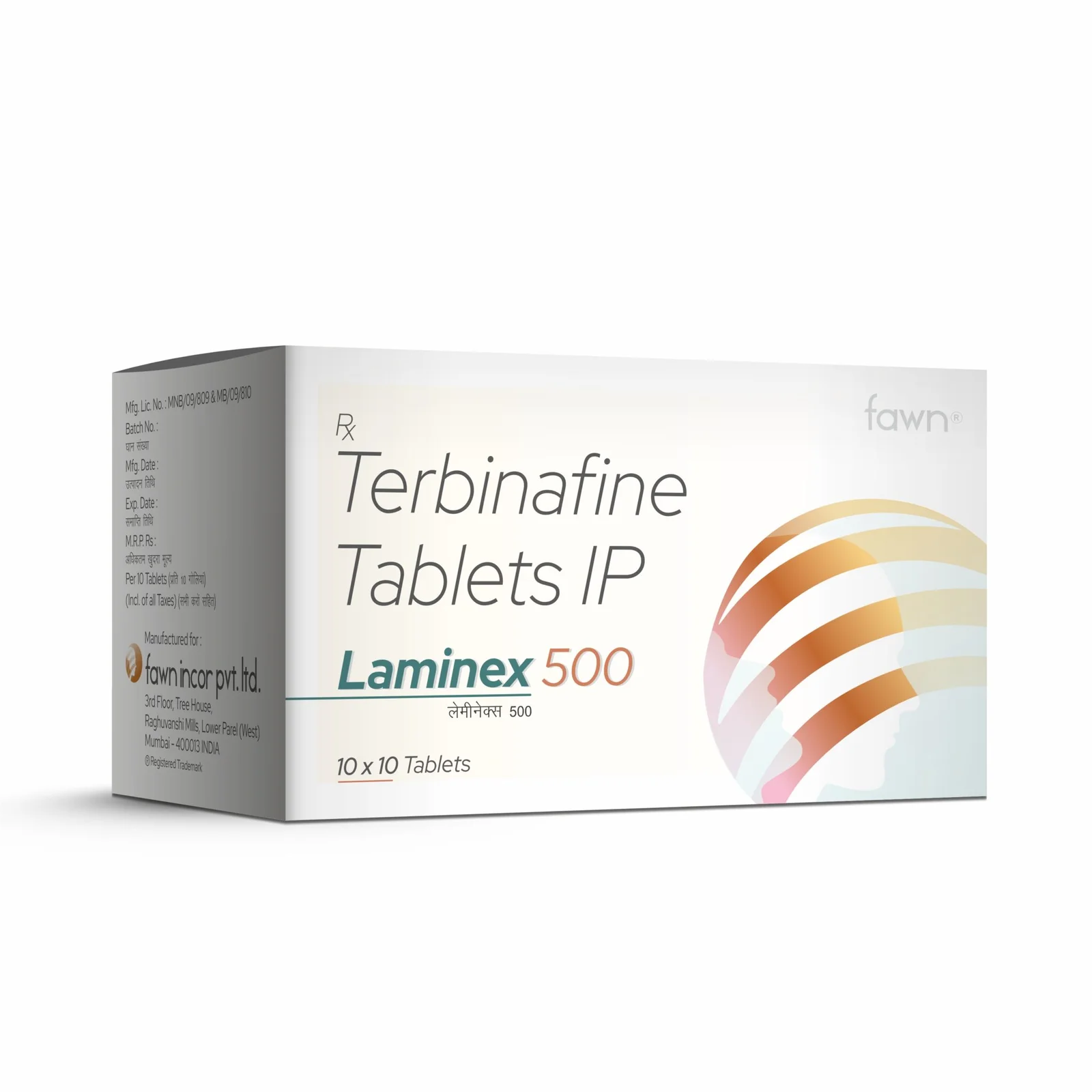 Terbinafine Tablet IP 500 Mg - LAMINEX 500