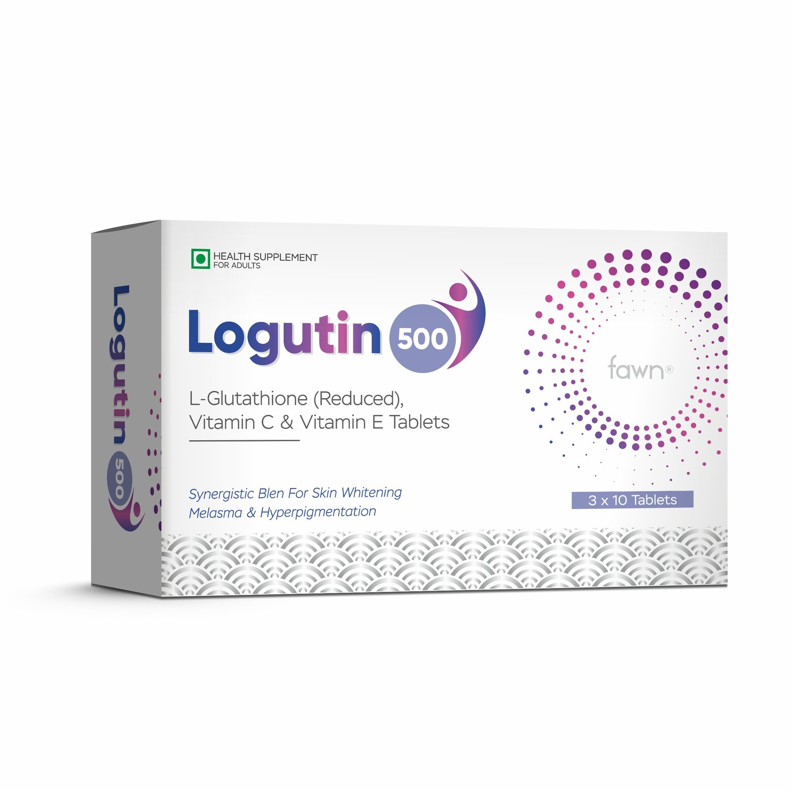 L-Glutathione, Vitamin C & E Tablets - LOGUTIN-500 image 2