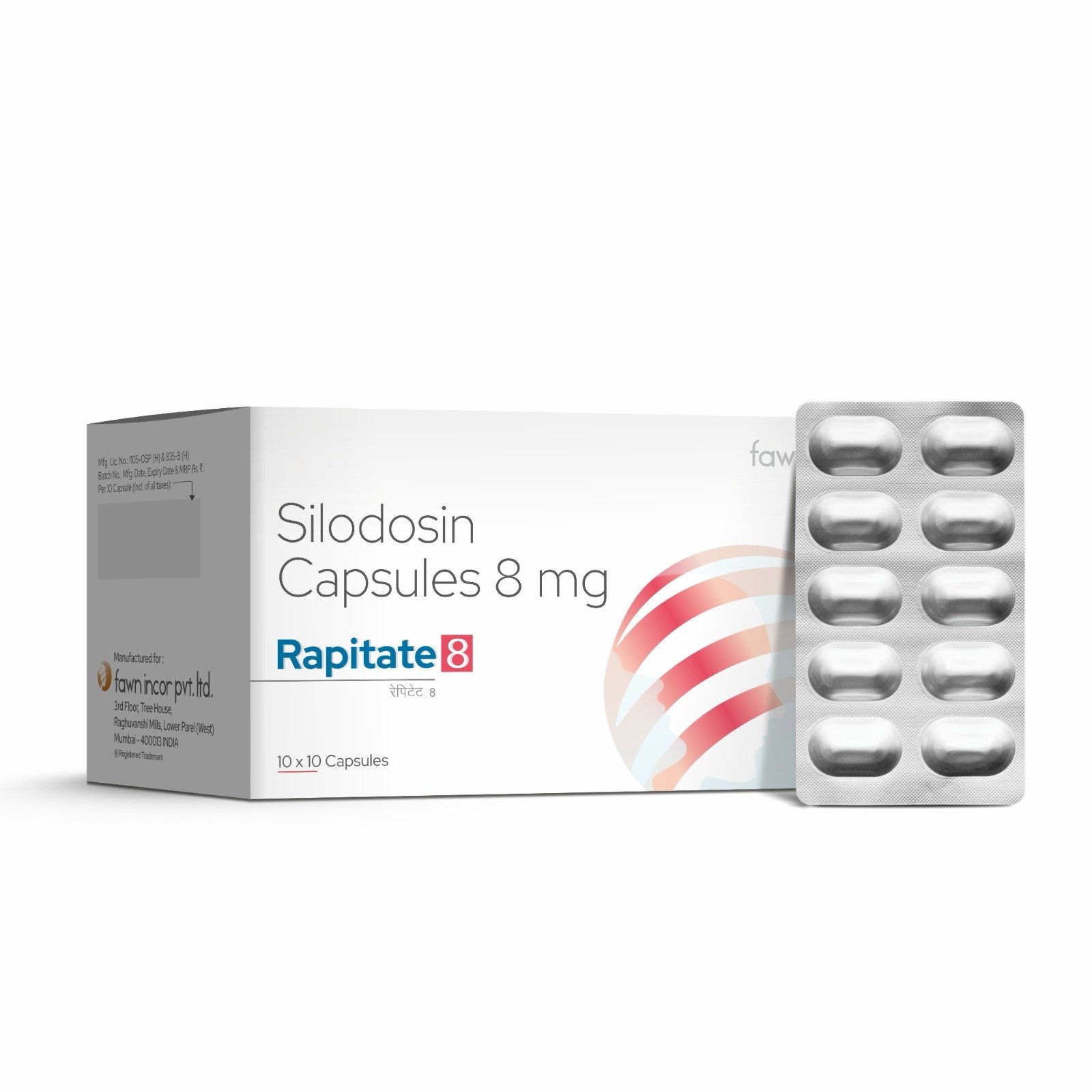 Silodosin 8 Mg Capsules - RAPITATE 8 Capsules