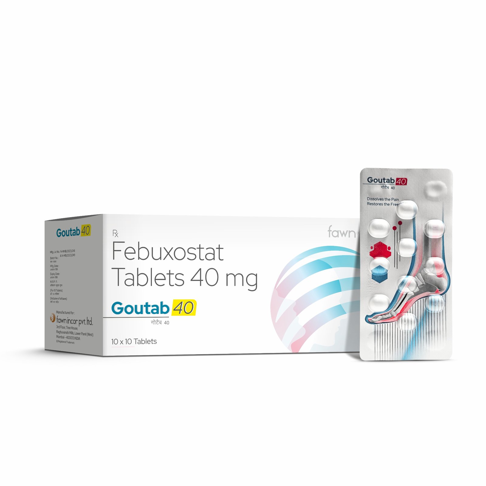 Febuxostat Tablets 40 Mg - GOUTAB 40