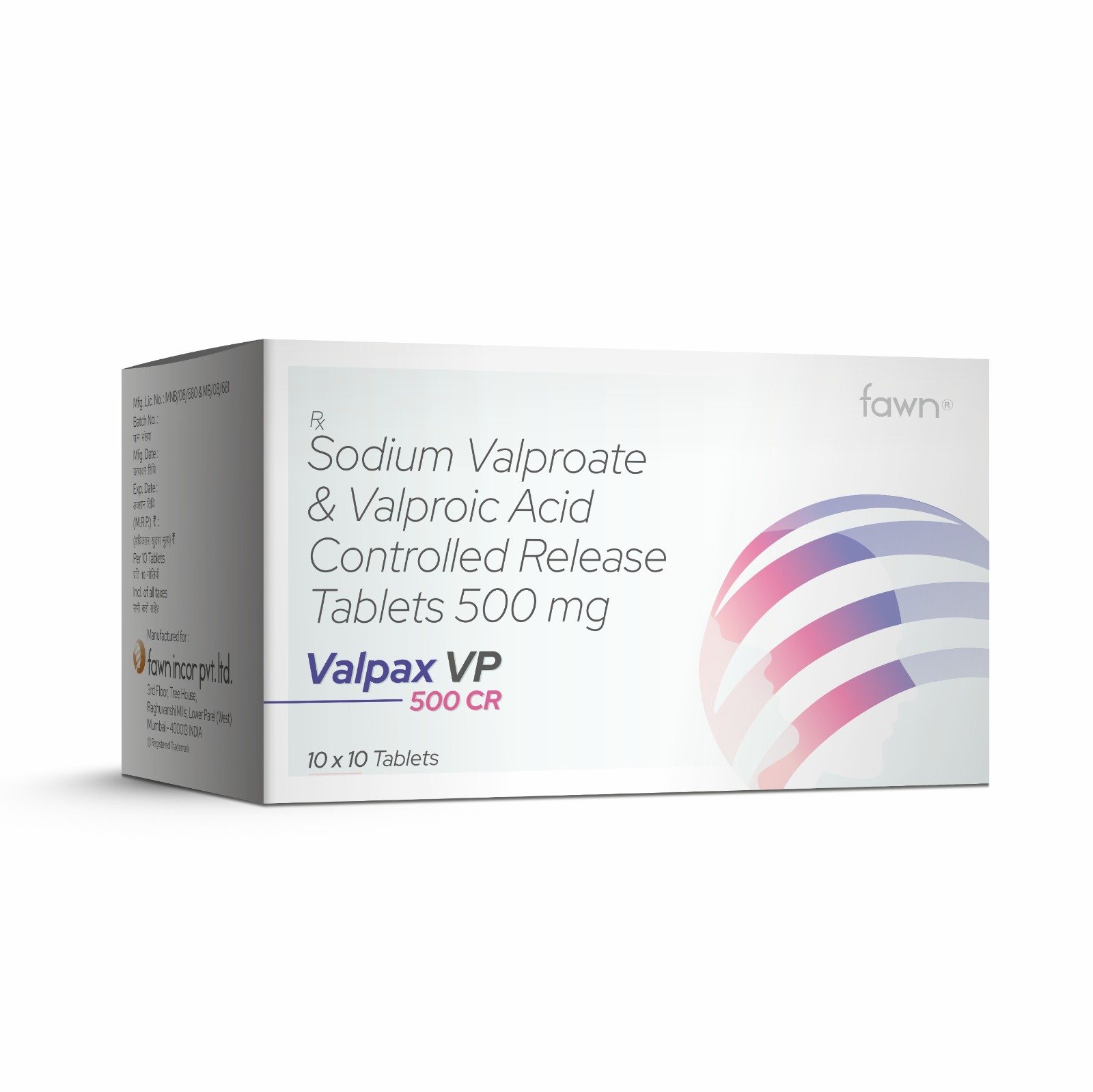 Sodium Valproate & Valproic Acid Controlled Release Tablets 500 Mg - VALPAX VP 500 CR Tablets