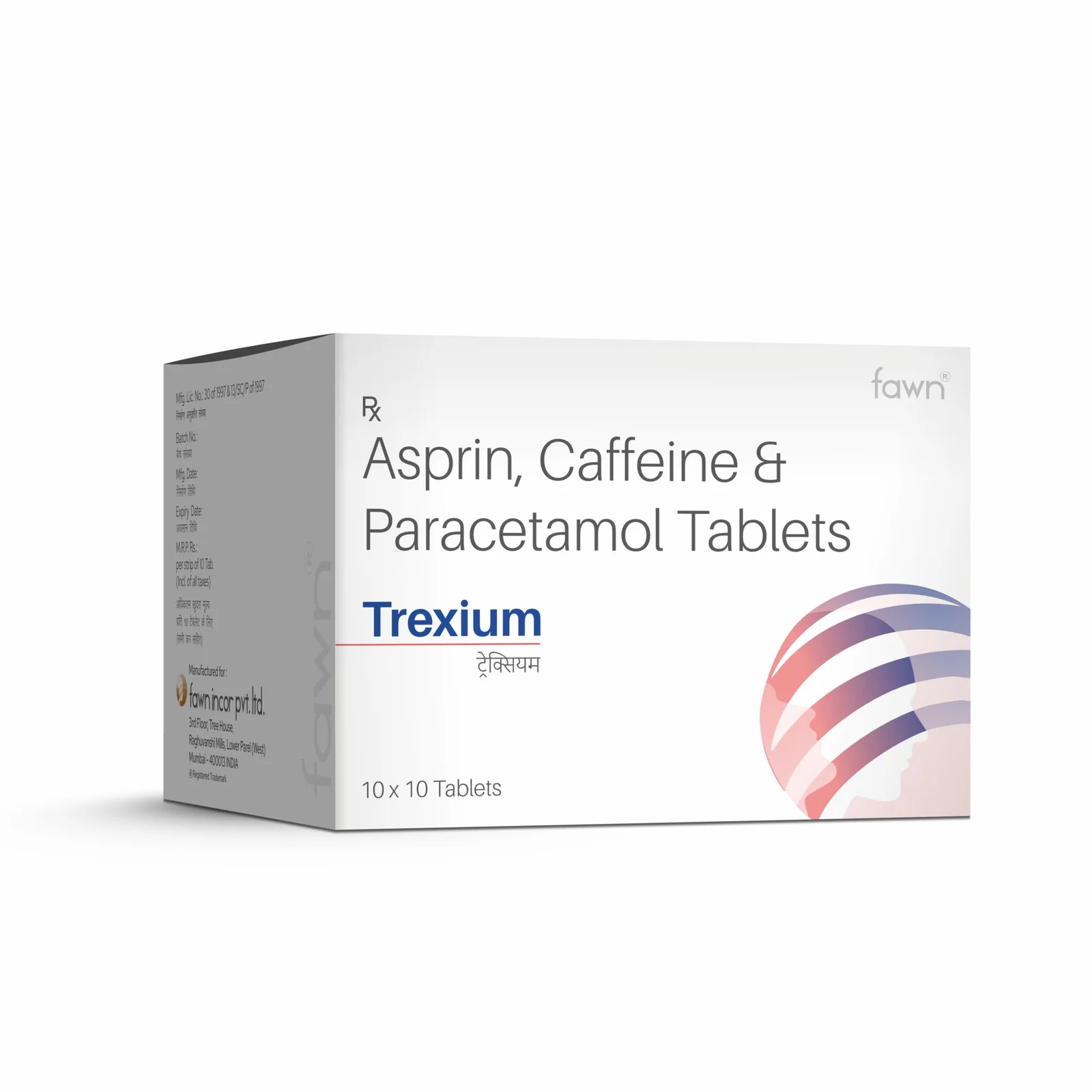 Aspirin Caffeine & Paracetamol Tablets - TREXIUM