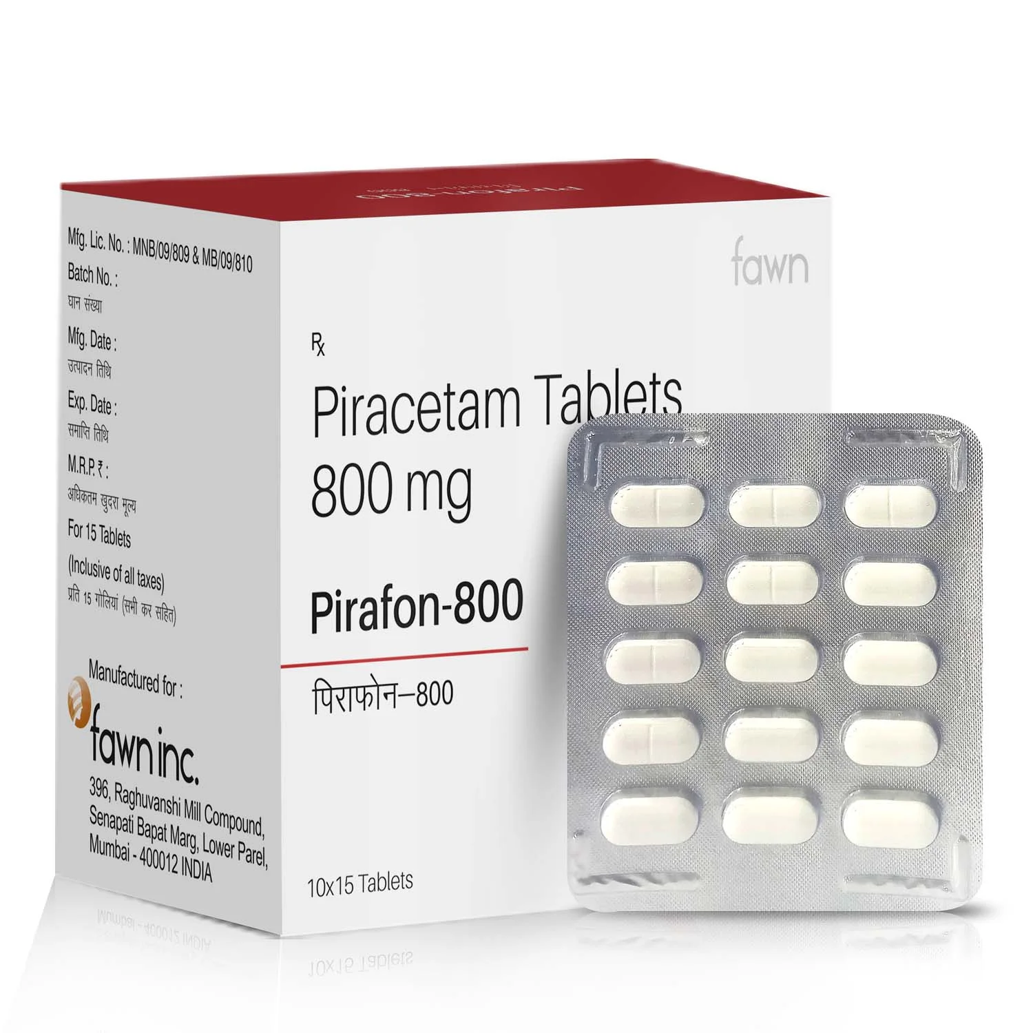 Piracetam Tablets 800 Mg - PIRAFON 800