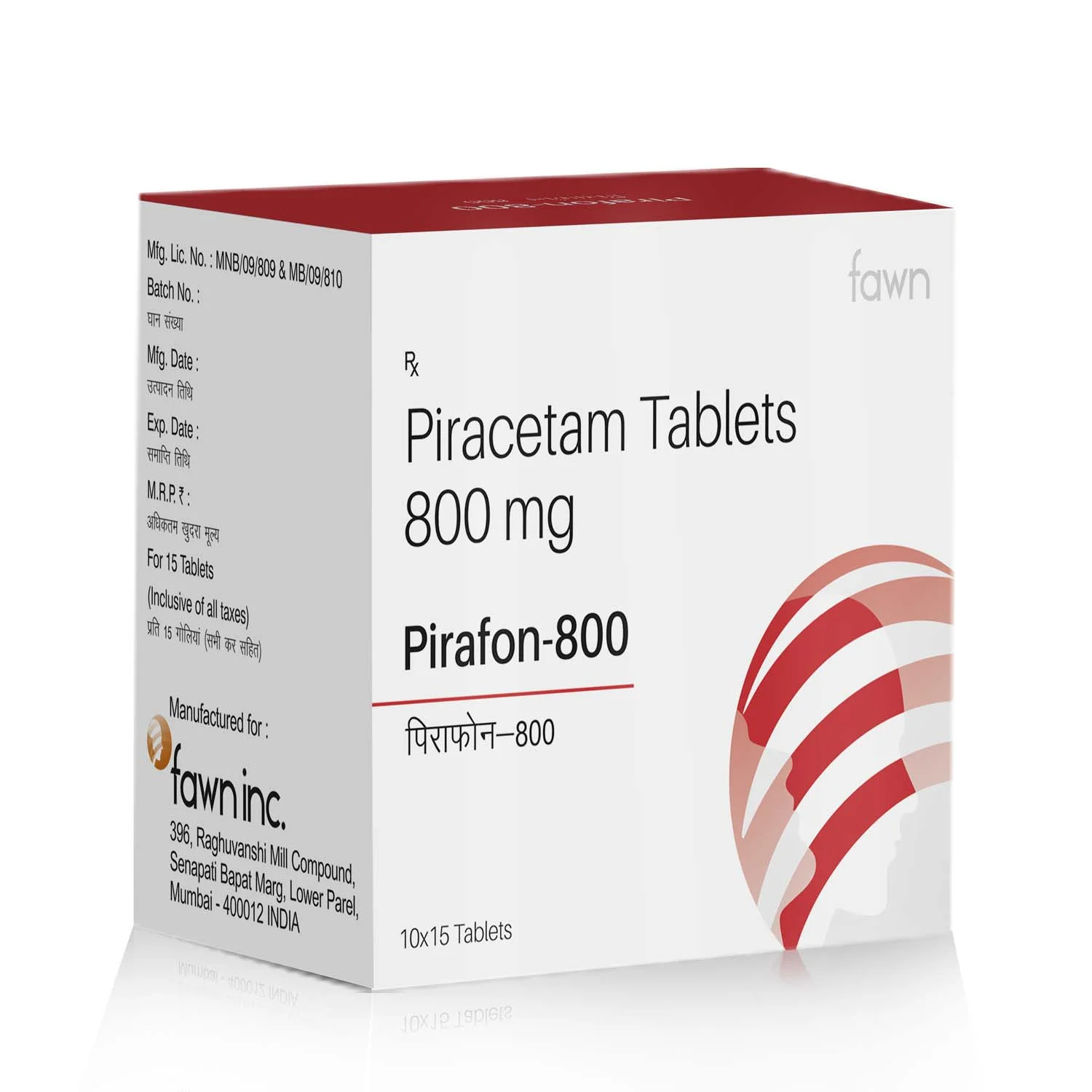 Piracetam Tablets 800 Mg - PIRAFON 800