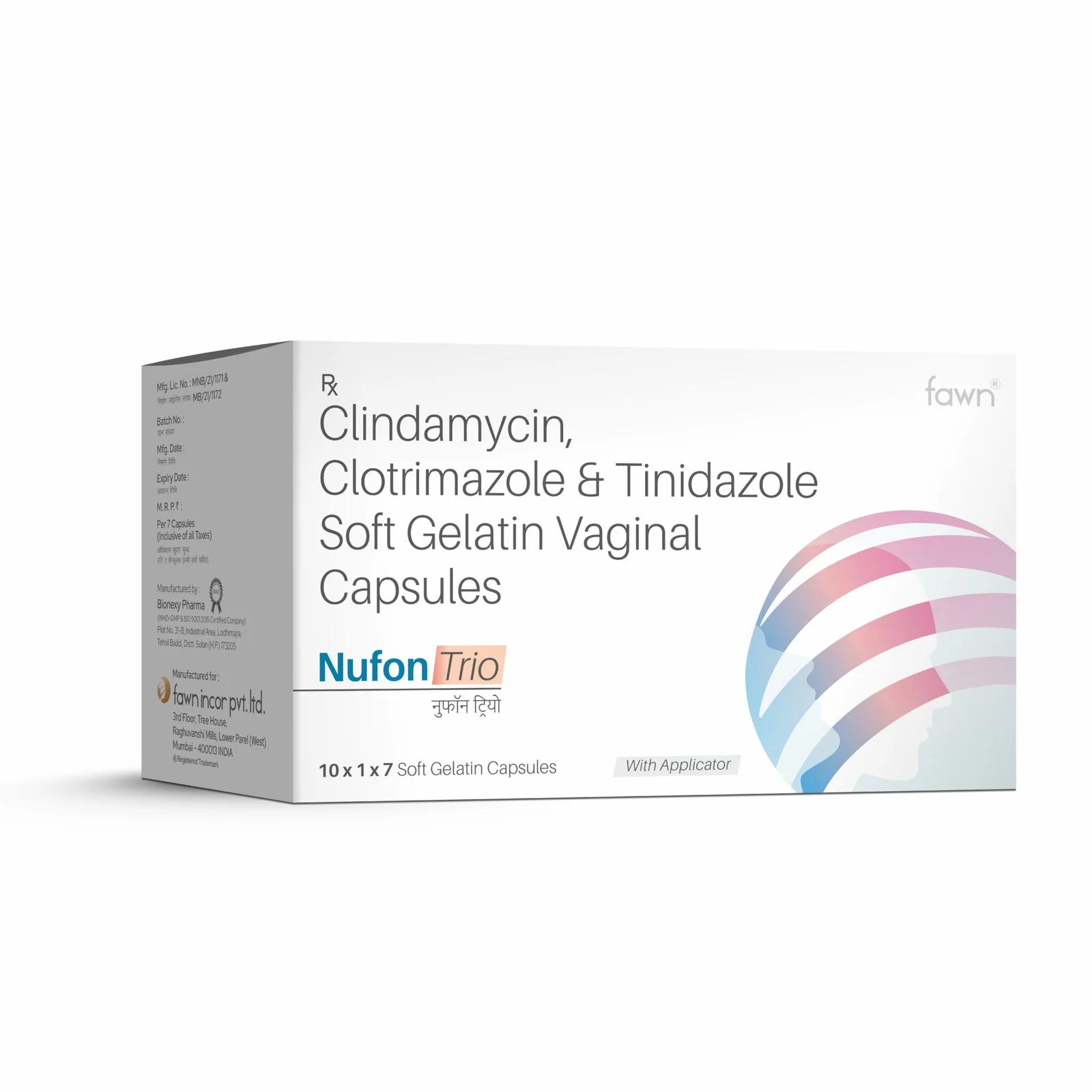 Clindamycin Clotrimazole & Tinidazole Vaginal Softgel Capsules - NUFON TRIO