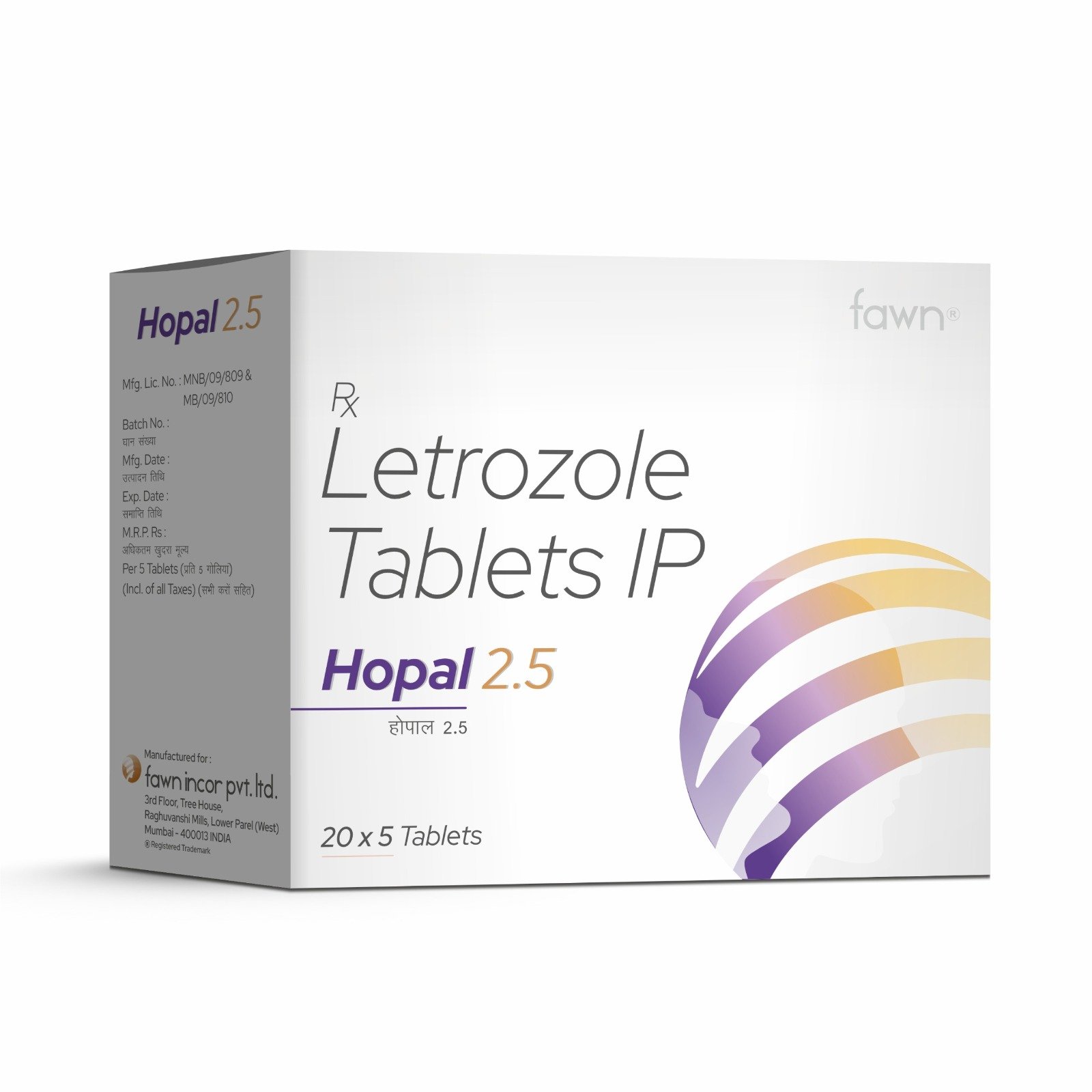 Letrozole Tablets IP 2.5 Mg - HOPAL Tablets