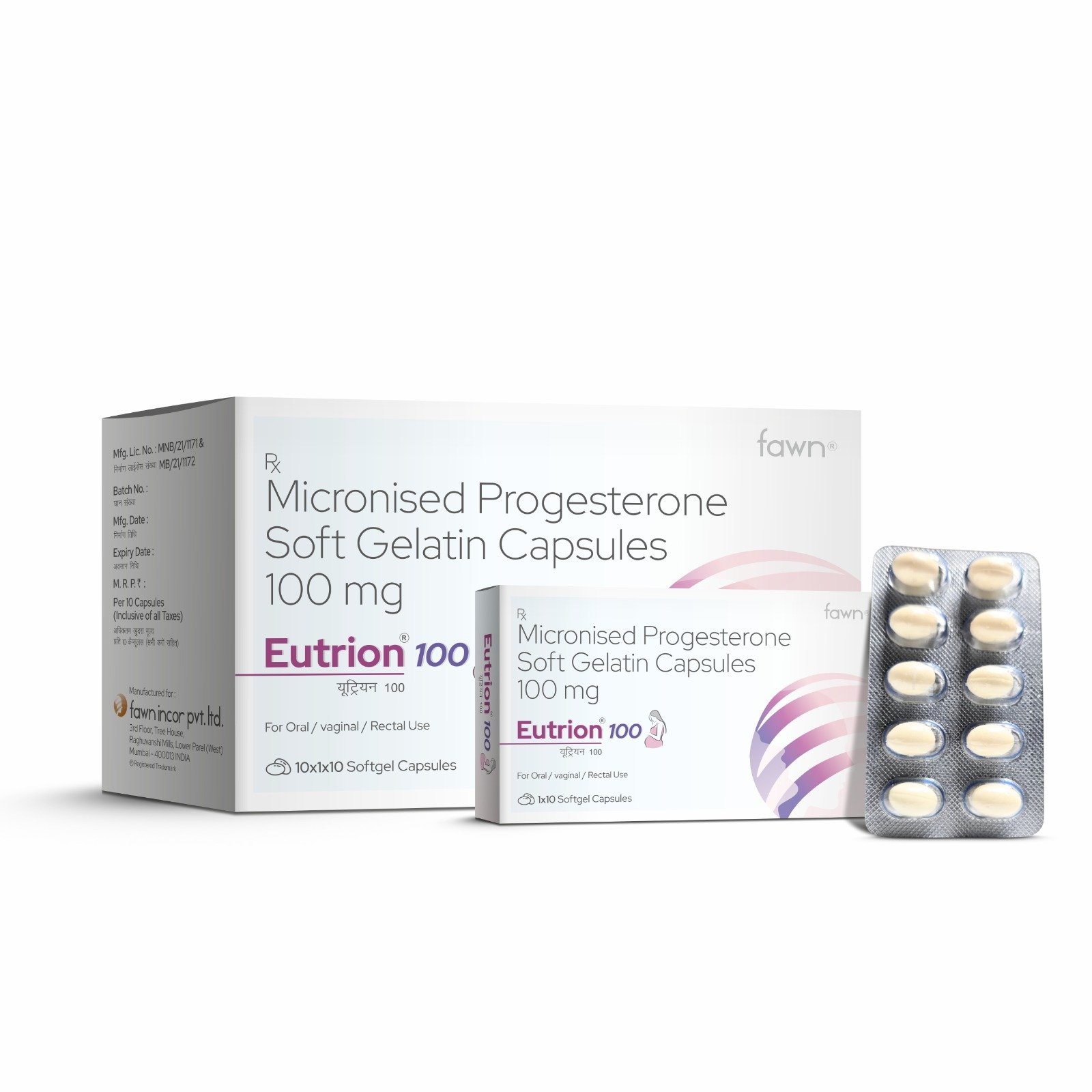 Micronised Progesterone Soft Gelatin Capsules 100 Mg - EUTRION 100