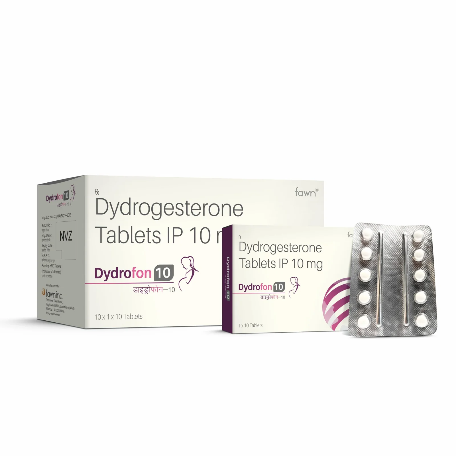 Dydrogesterone Tablets IP 10 Mg - DYDROFON