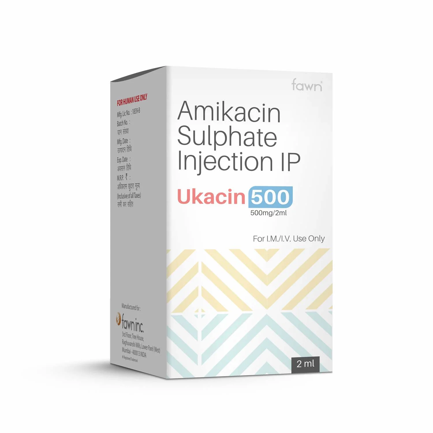 Amikacin Sulphate Injection IP - UKACIN 500