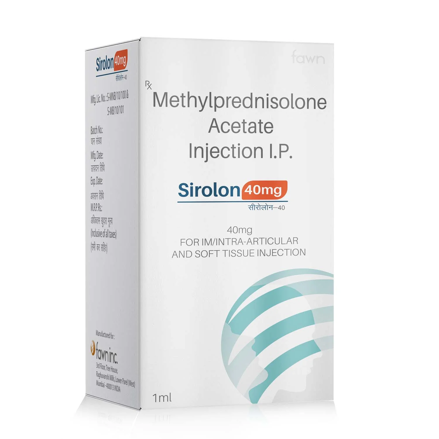 Methylprednisolone Acetate Injection IP - SIROLON 40