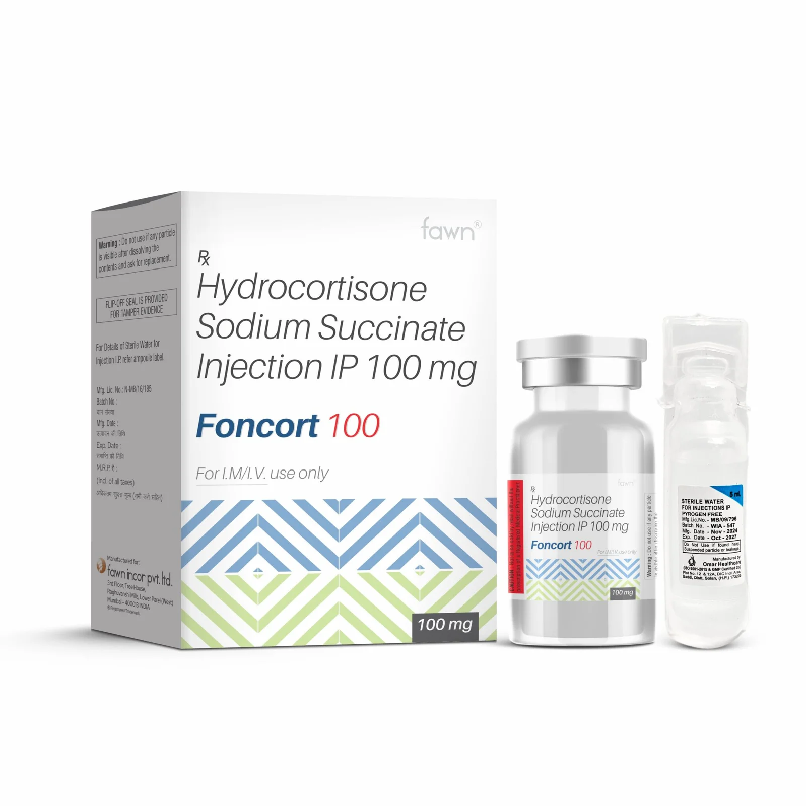 Hydrocortisone Sodium Succinate Injection 100 Mg - FONCORT 100