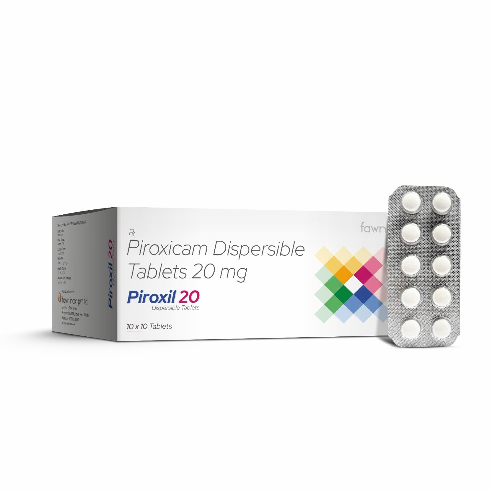 Piroxicam Dispersible Tablets 20 Mg - PIROXIL 20 Tablets