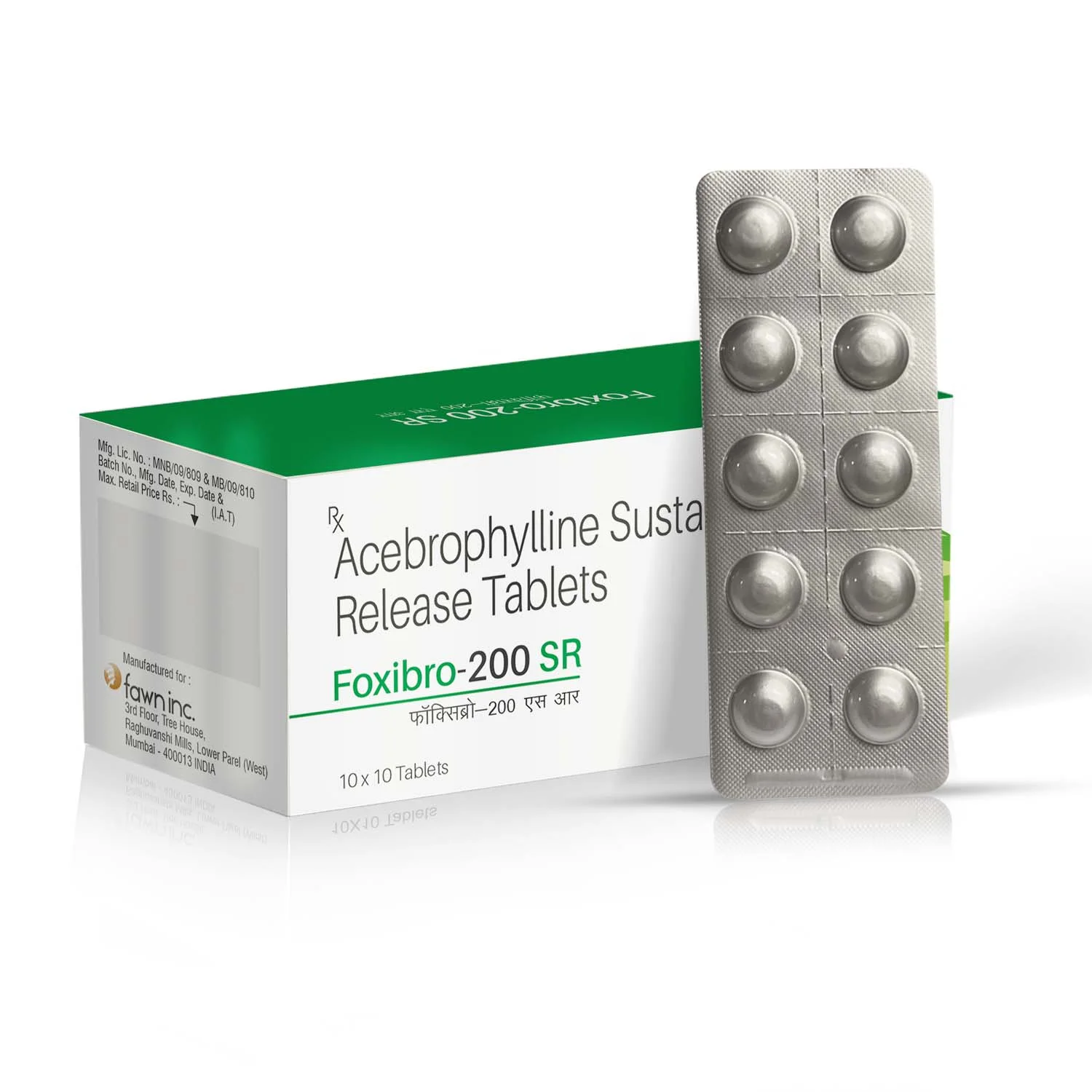 Acebrophylline Sustained Release Tablets - FOXIBRO 200 SR