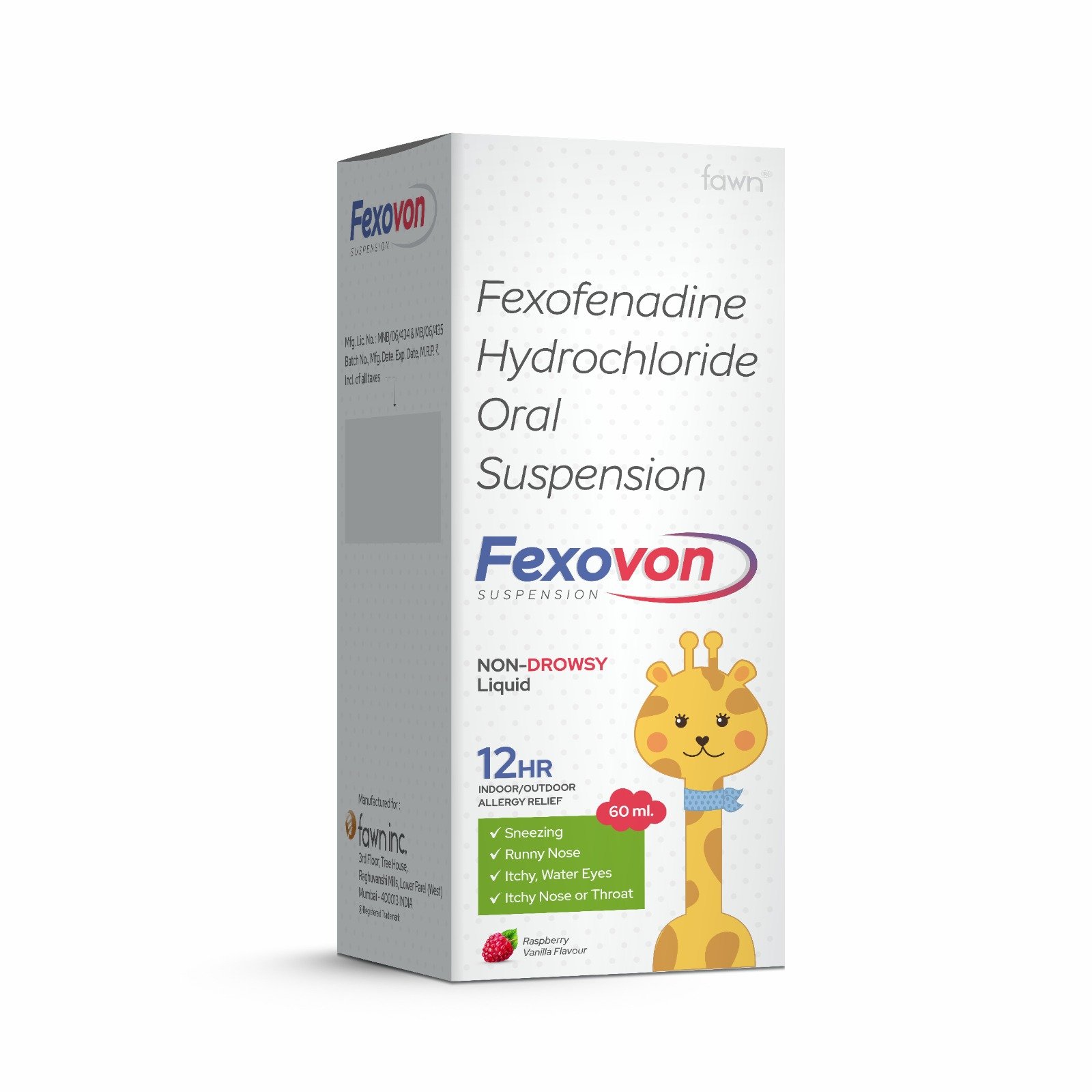 Fexofenadine Hydrochloride Oral Suspension - FEXOVON Suspension