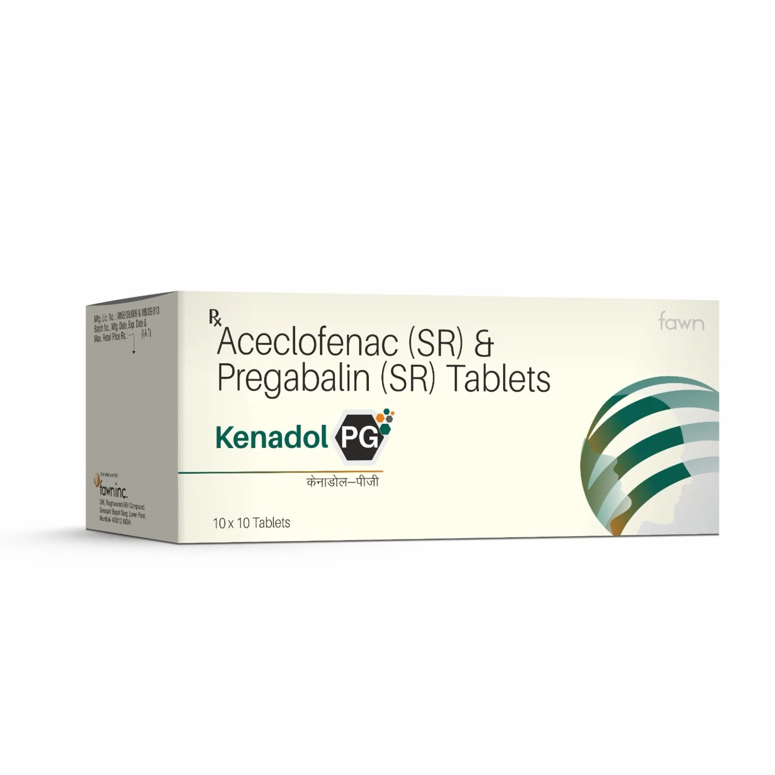 Aceclofenac Sustained Release & Pregabalin Sustained Release Tablets - KENADOL PG