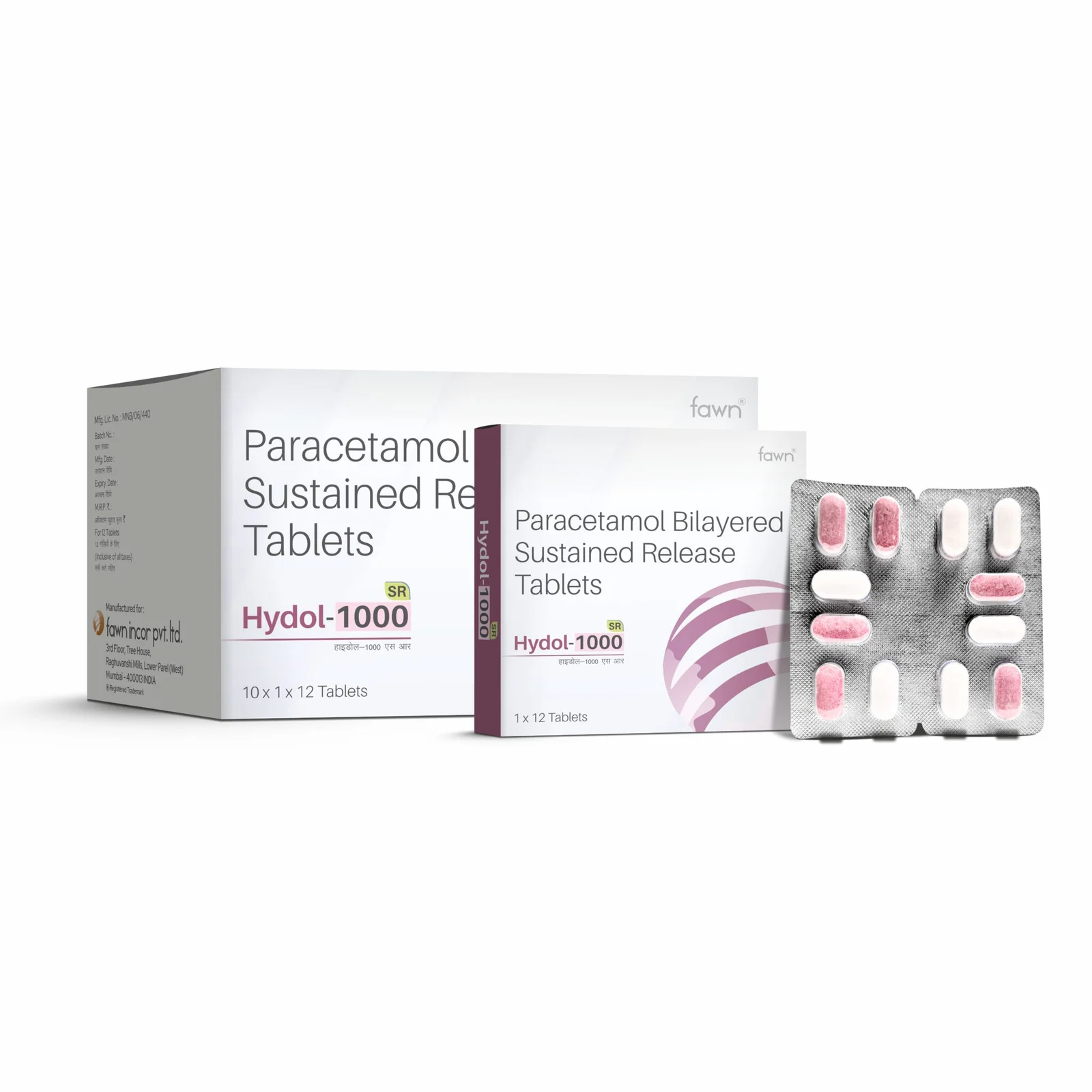 Paracetamol Bilayered Sustained Release Tablets - HYDOL-1000 SR