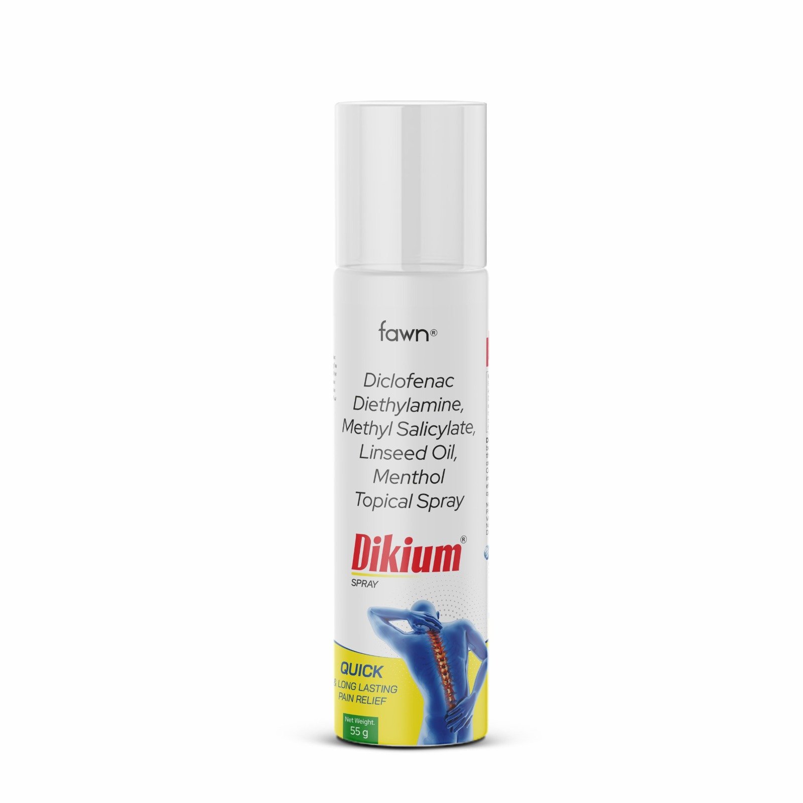 Diclofenac Diethylamine, Methyl Salicylate, Linseed Oil & Menthol Topical Spray - DIKIUM Spray