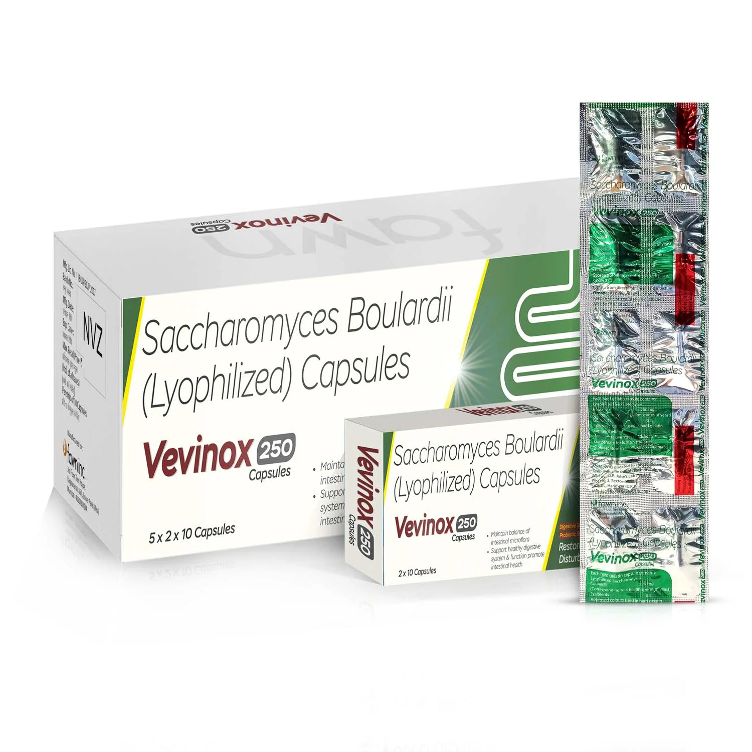 Saccharomyces Boulardii Capsules (Lyophilized) - VEVINOX 250