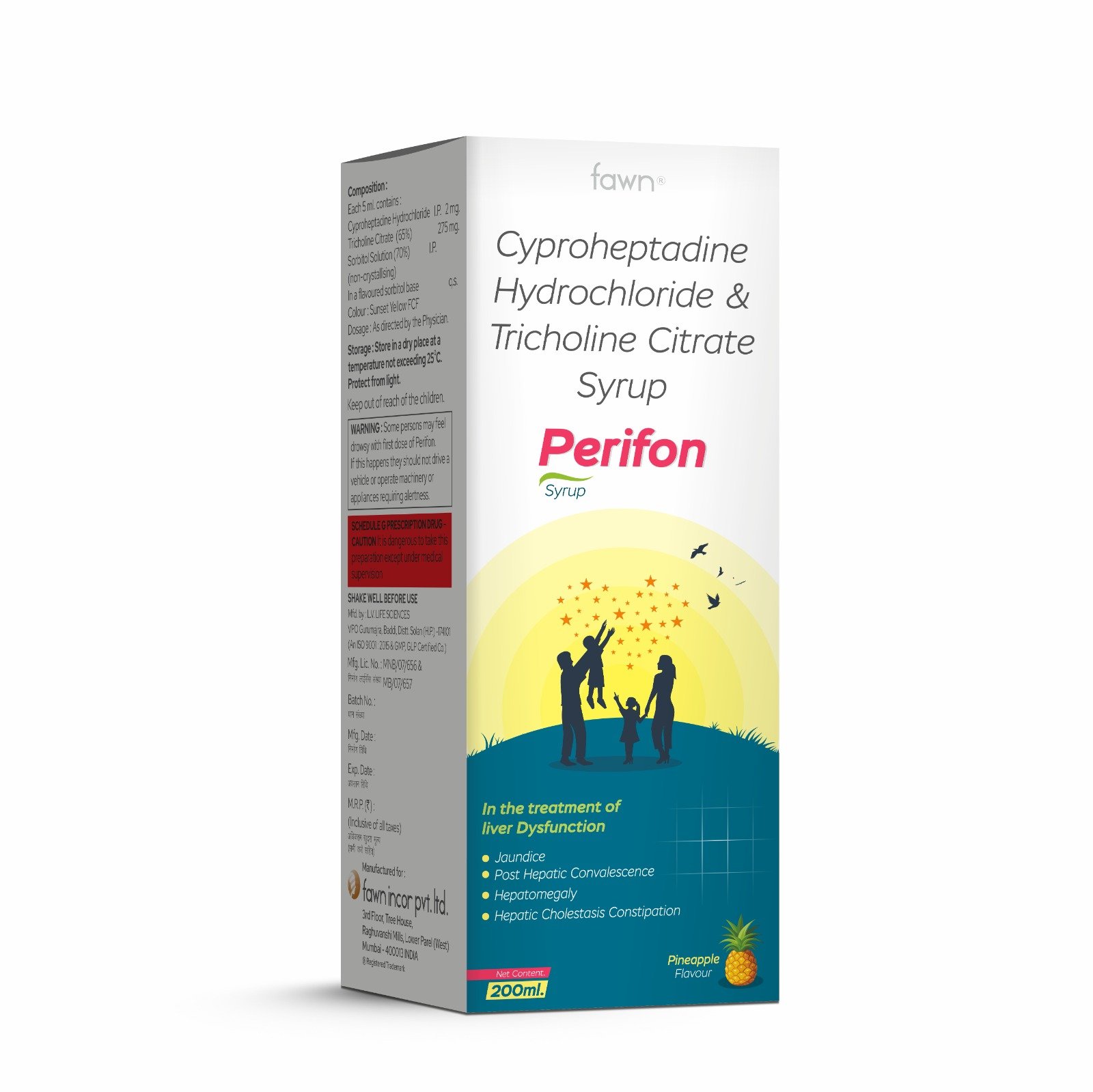 Cyproheptadine HCl & Tricholine Citrate Syrup - PERIFON