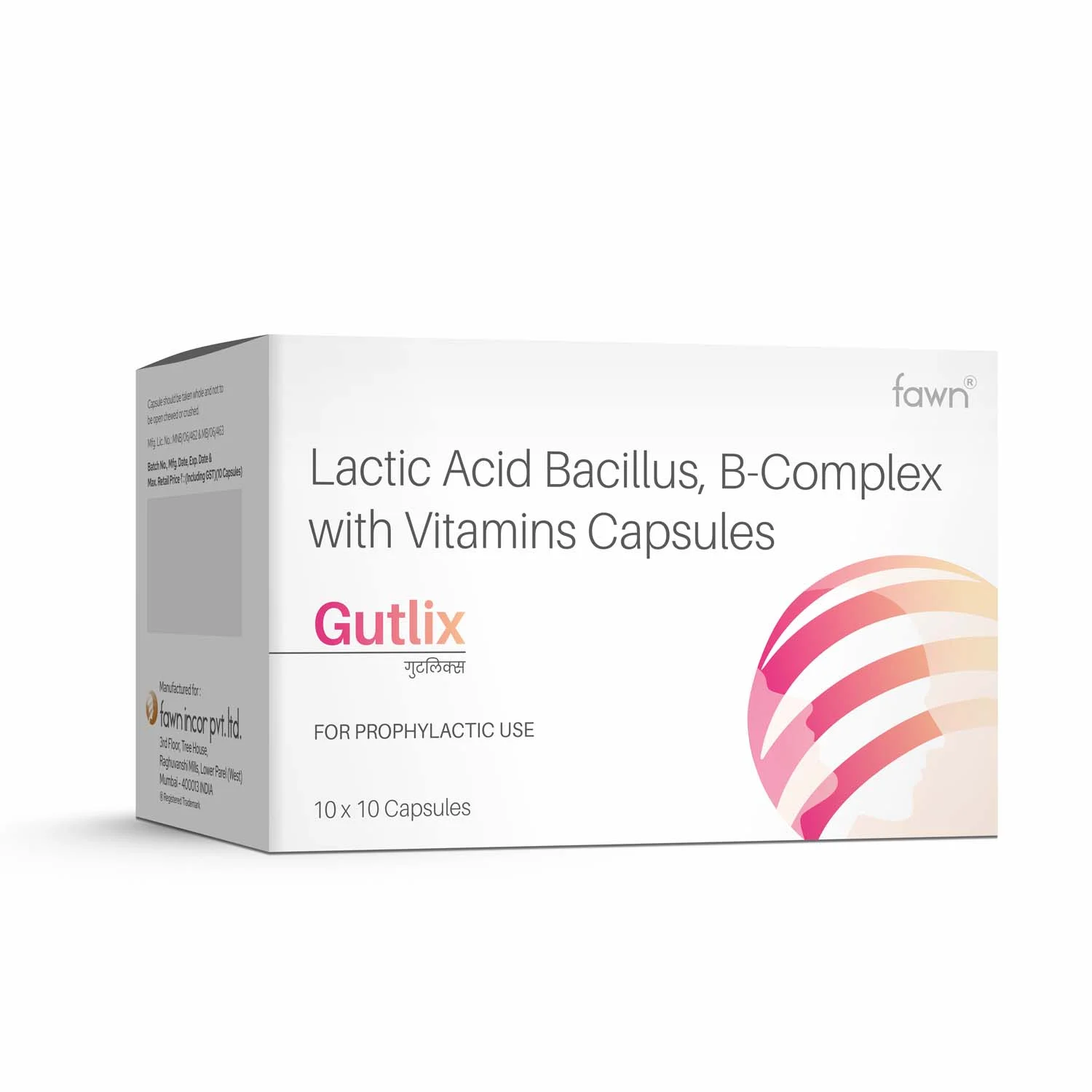 Lactic Acid Bacillus & B-Complex with Vitamins Capsules - GUTLIX