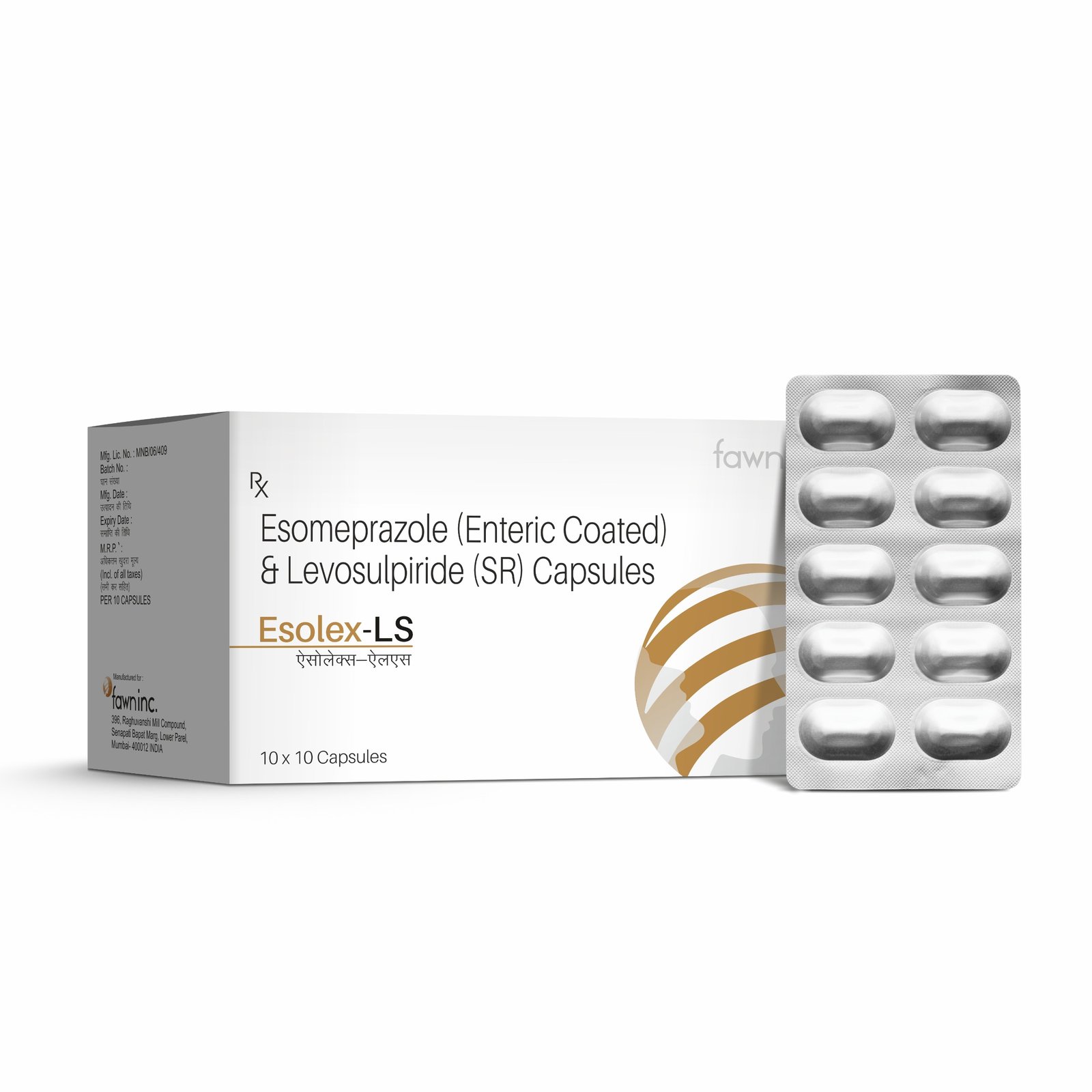 Esomeprazole Enteric Coated & Levosulpiride SR Capsules - ESOLEX LS