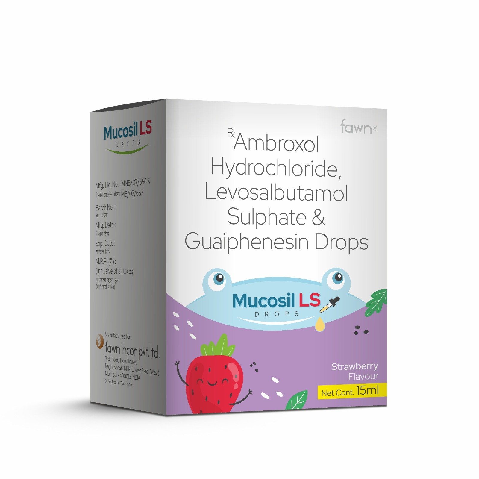 Ambroxol Hydrochloride, Levosalbutamol & Guaiphenesin Drops - MUCOSIL LS Drops