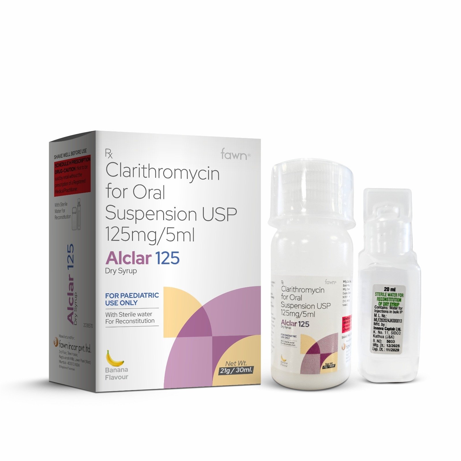 Clarithromycin Oral Suspension 125 Mg - ALCLAR 125