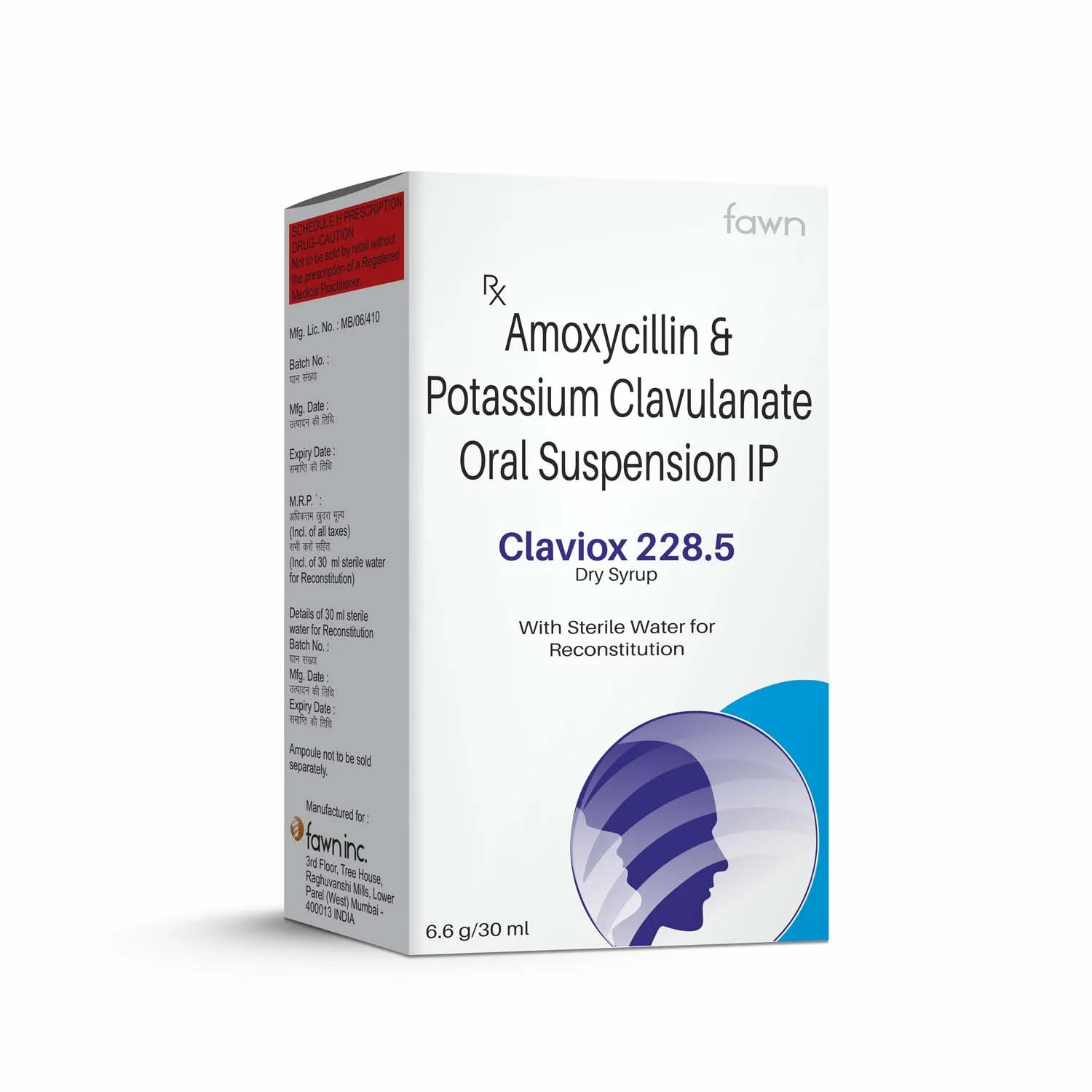 Amoxycillin Potassium Clavulanate Oral Suspension I.P - CLAVIOX 228.5