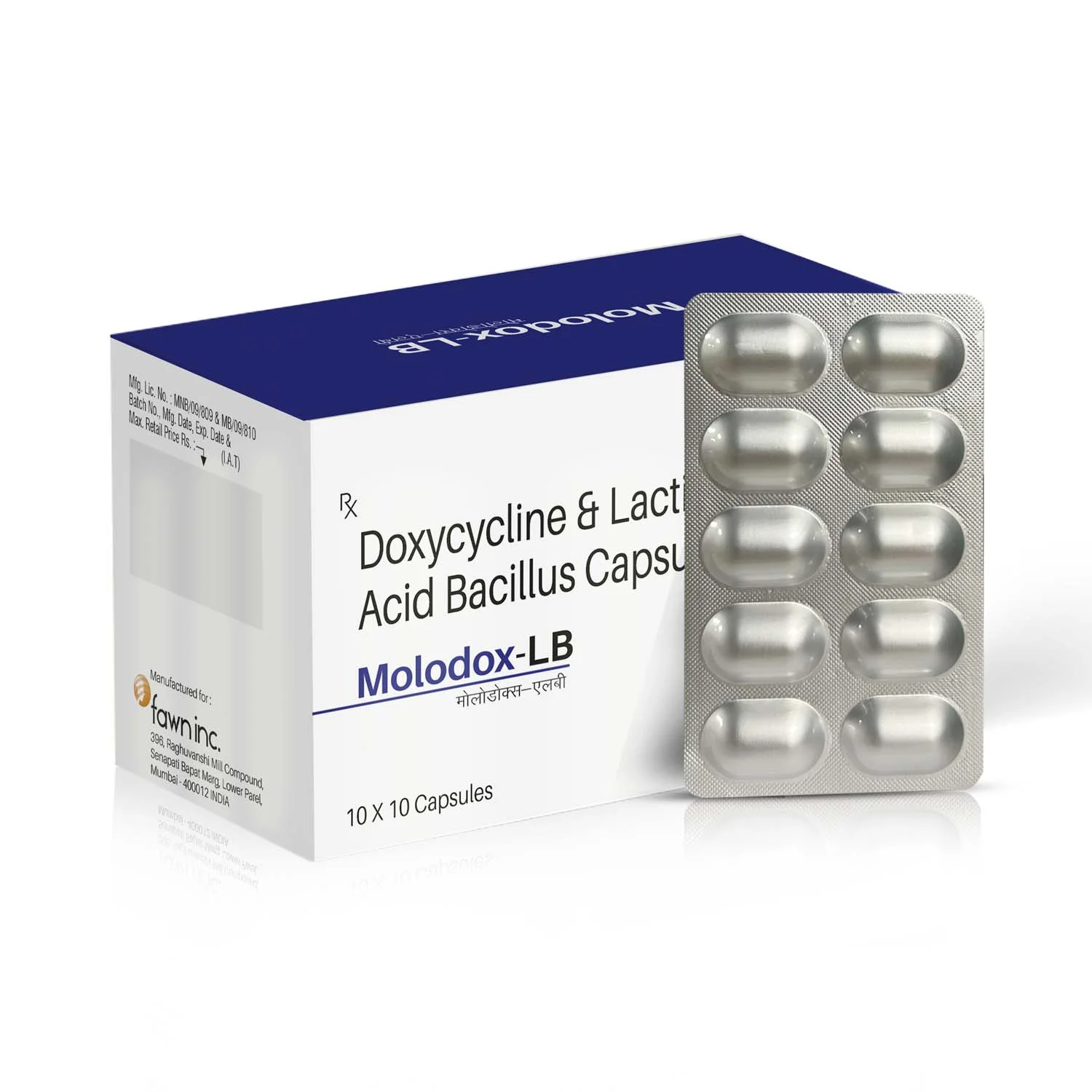 Doxycycline & Lactic Acid Bacillus Capsules - MOLODOX LB