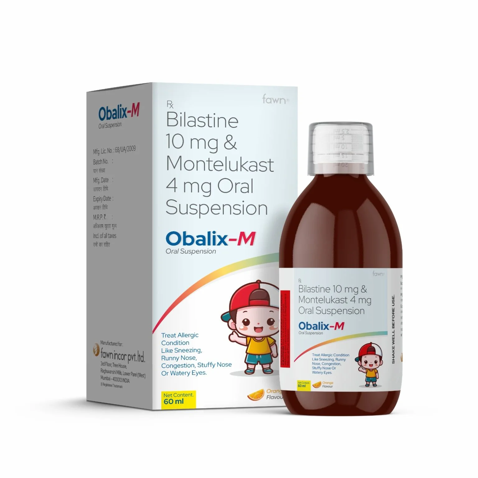 Bilastine & Montelukast Oral Suspension - OBALIX M Suspension