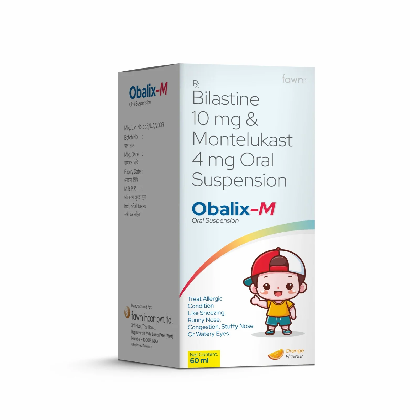 Bilastine & Montelukast Oral Suspension - OBALIX M Suspension