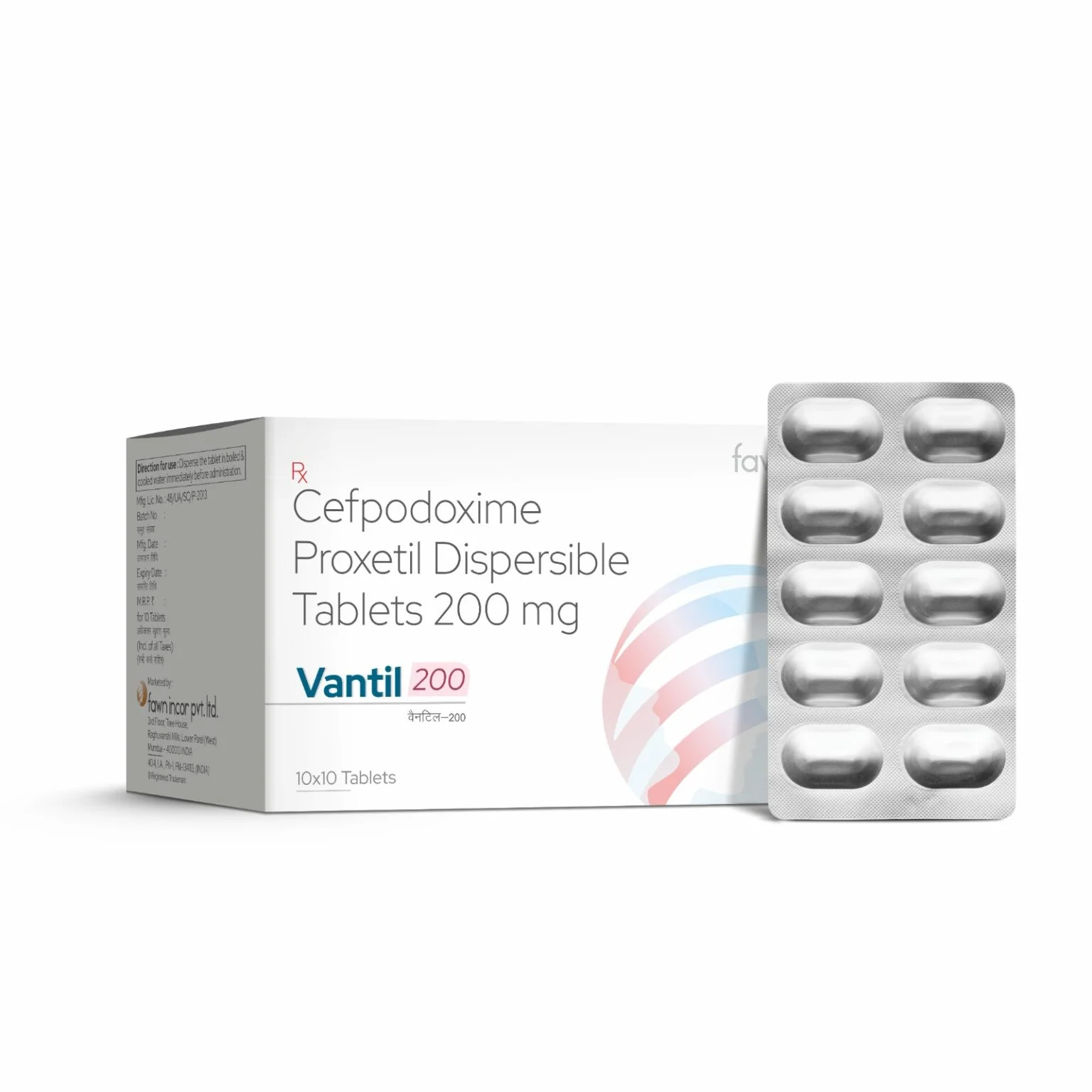 Cefpodoxime Proxetil Dispersible Tablets 200 Mg - VANTIL 200