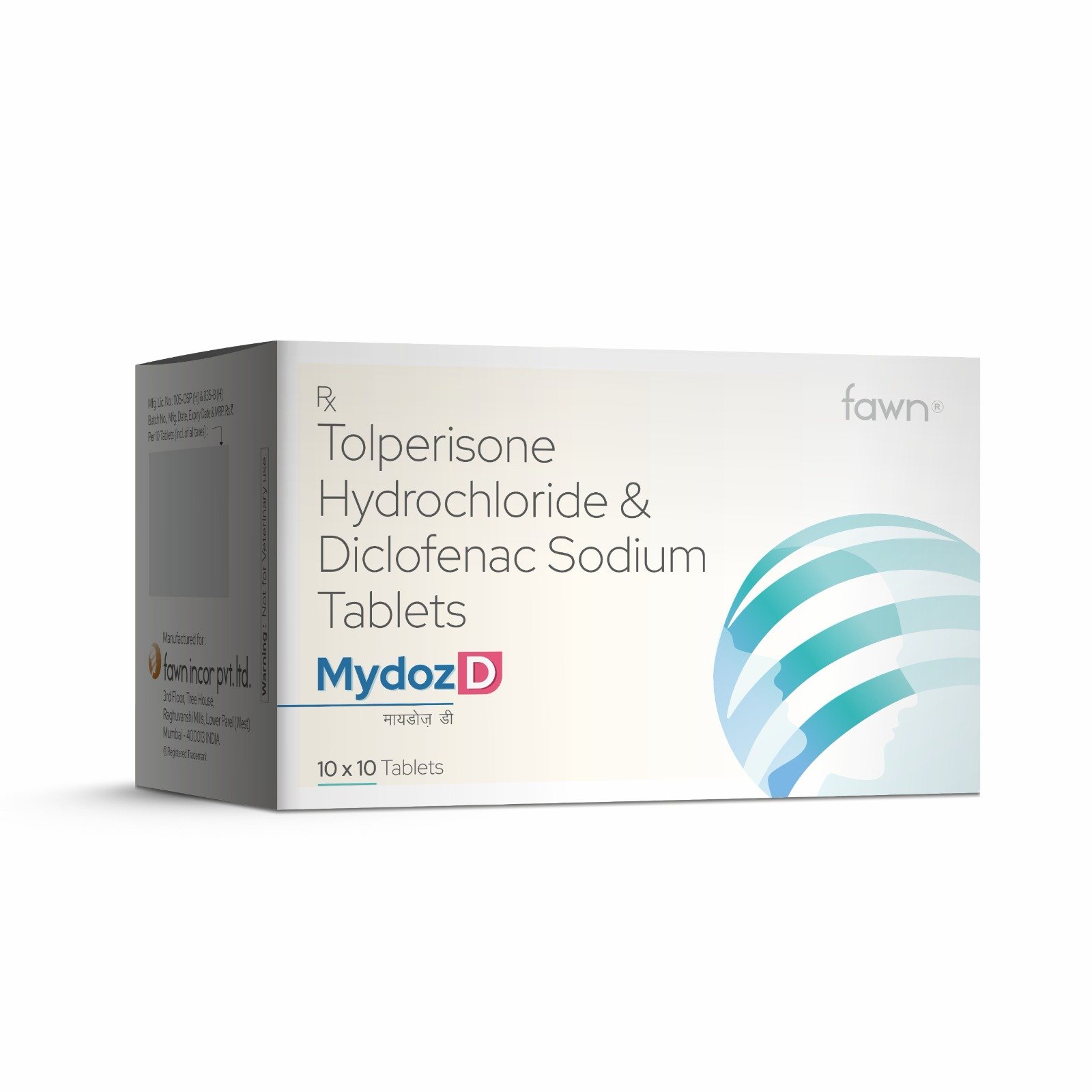 Tolperisone Hydrochloride & Diclofenac Sodium Tablets – MYDOZ D Tablets